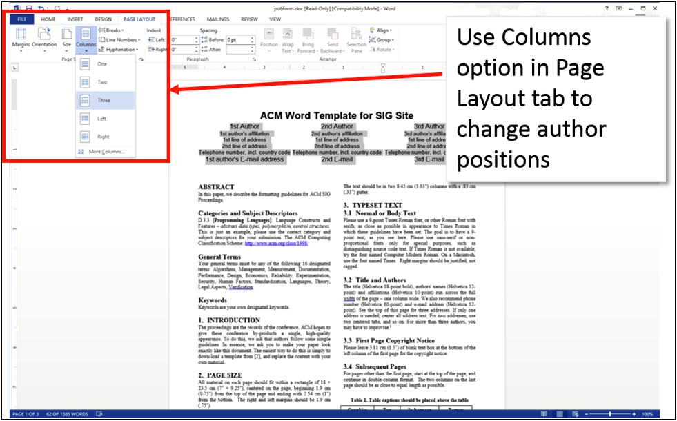 Math Choice Menu Word Document Template