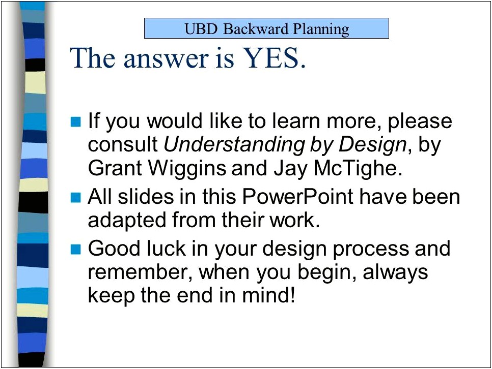 Mctighe And Associates Backward Planning Template