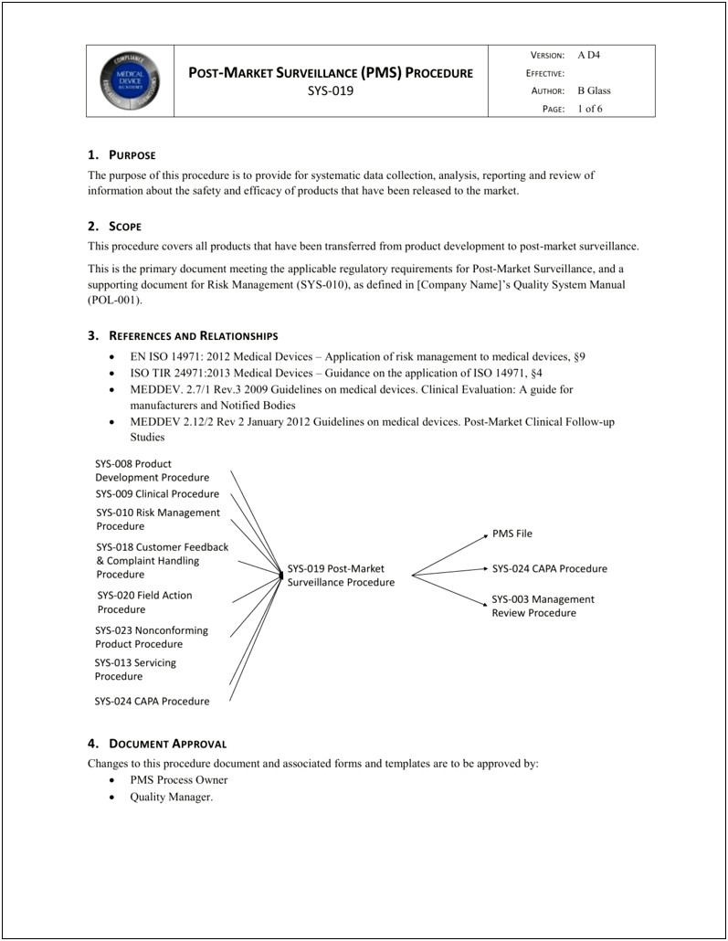 Mdr Post Market Surveillance Plan Template