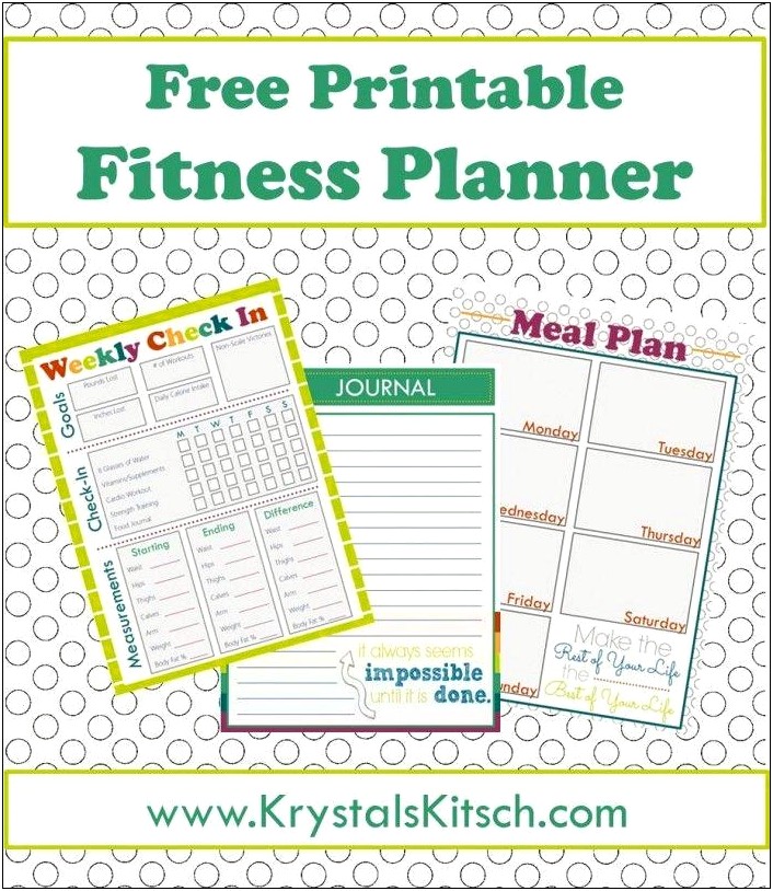 Meal Plan And Workout Template Pretty