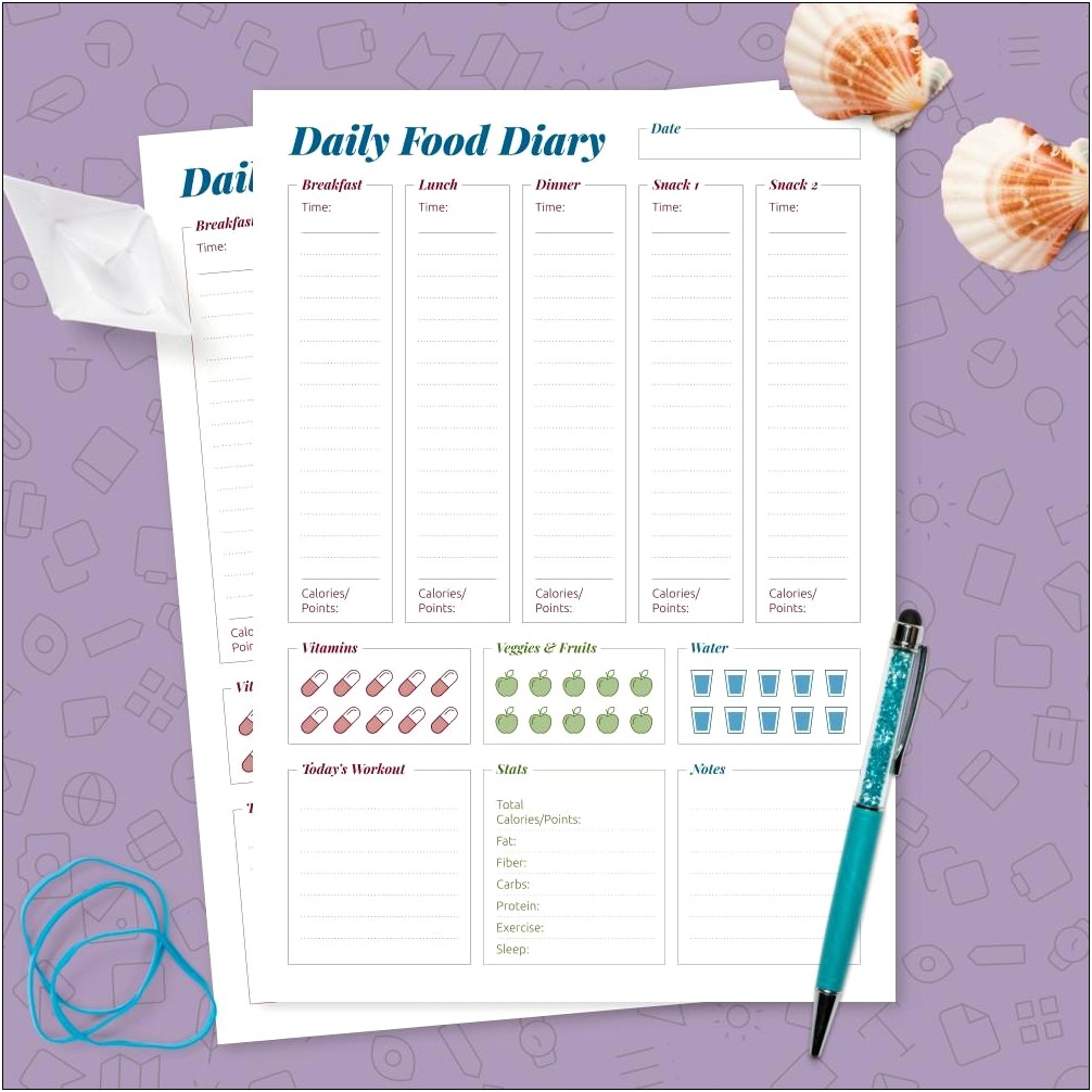 Meal Planning Spreadsheet Template Family Weight Loss