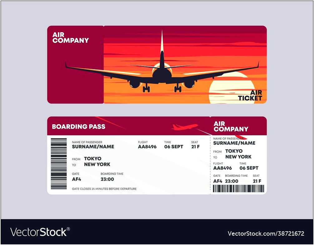 Media Pass Template For Plane Travel