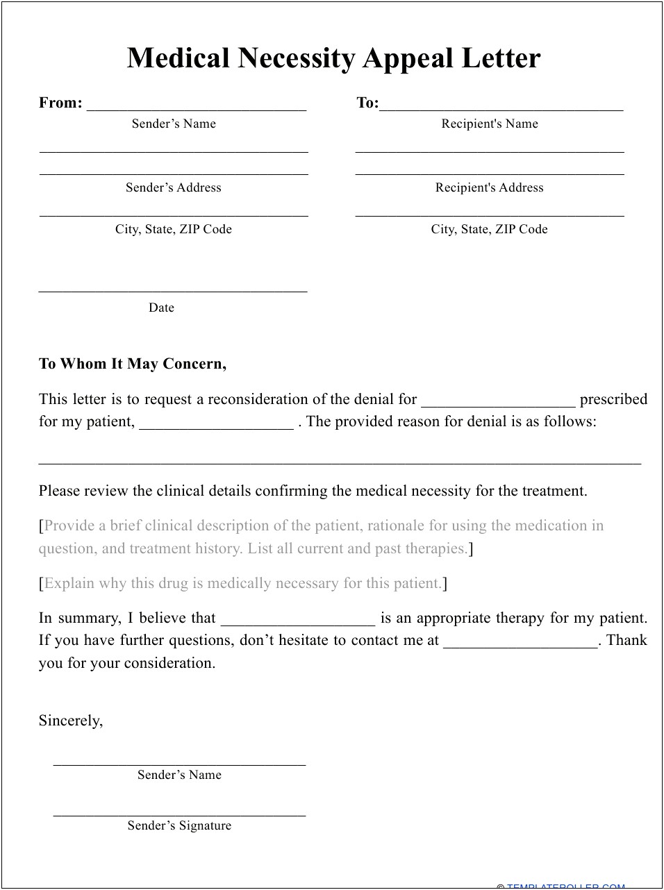 Medical Appeal For Life Insurance Letter Template