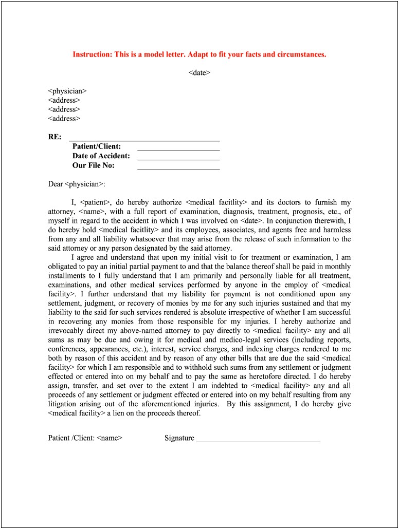 Medical Device Letter To File Template