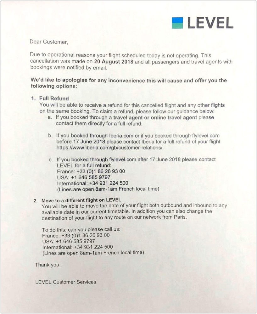 Medical Letter For Flight Cancellation Template