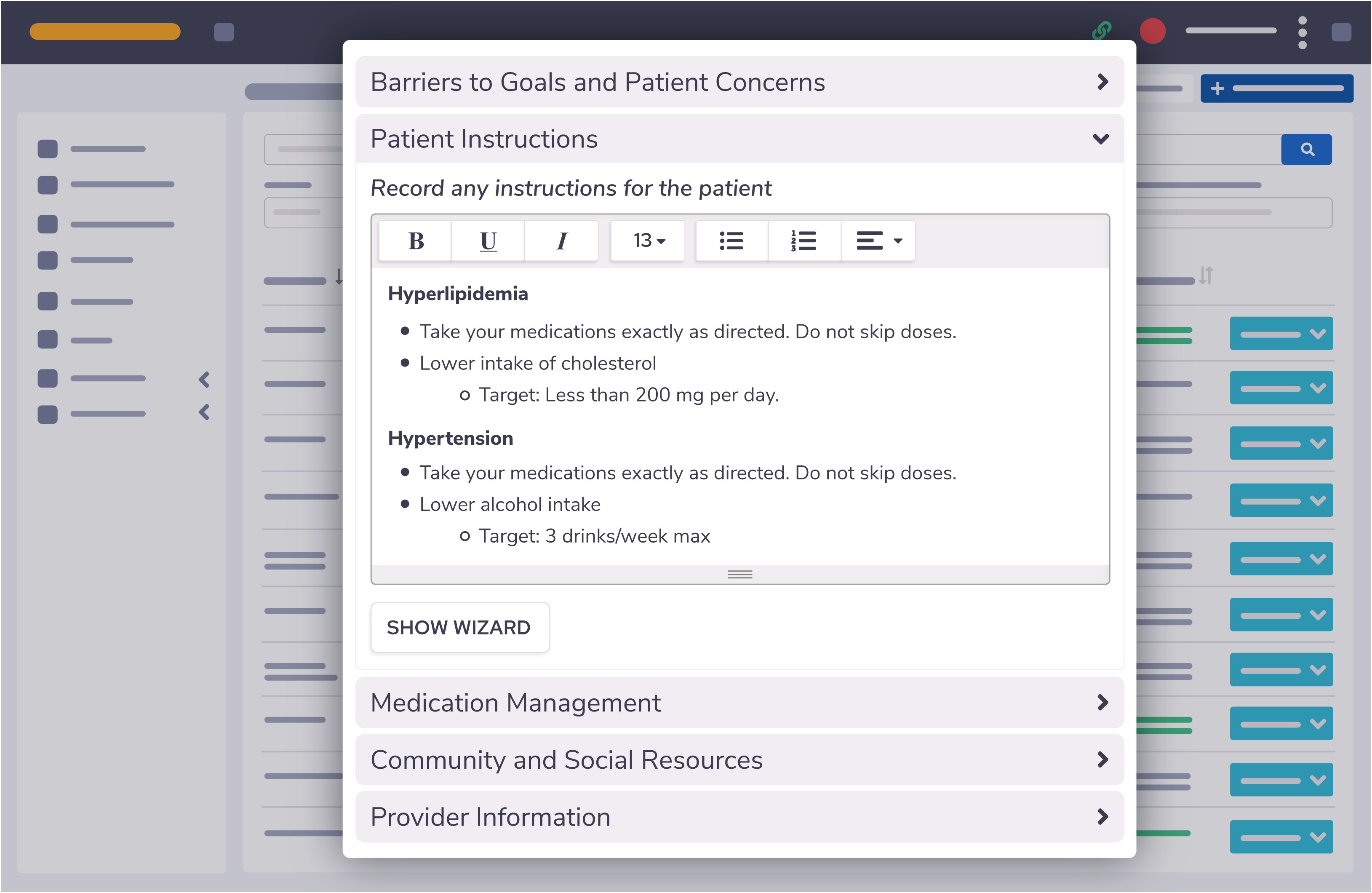 Medicare Chronic Care Management Care Plan Template