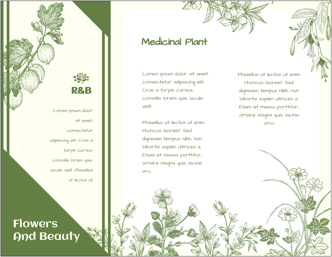 Medicinal Herb Garden Design Plan Template