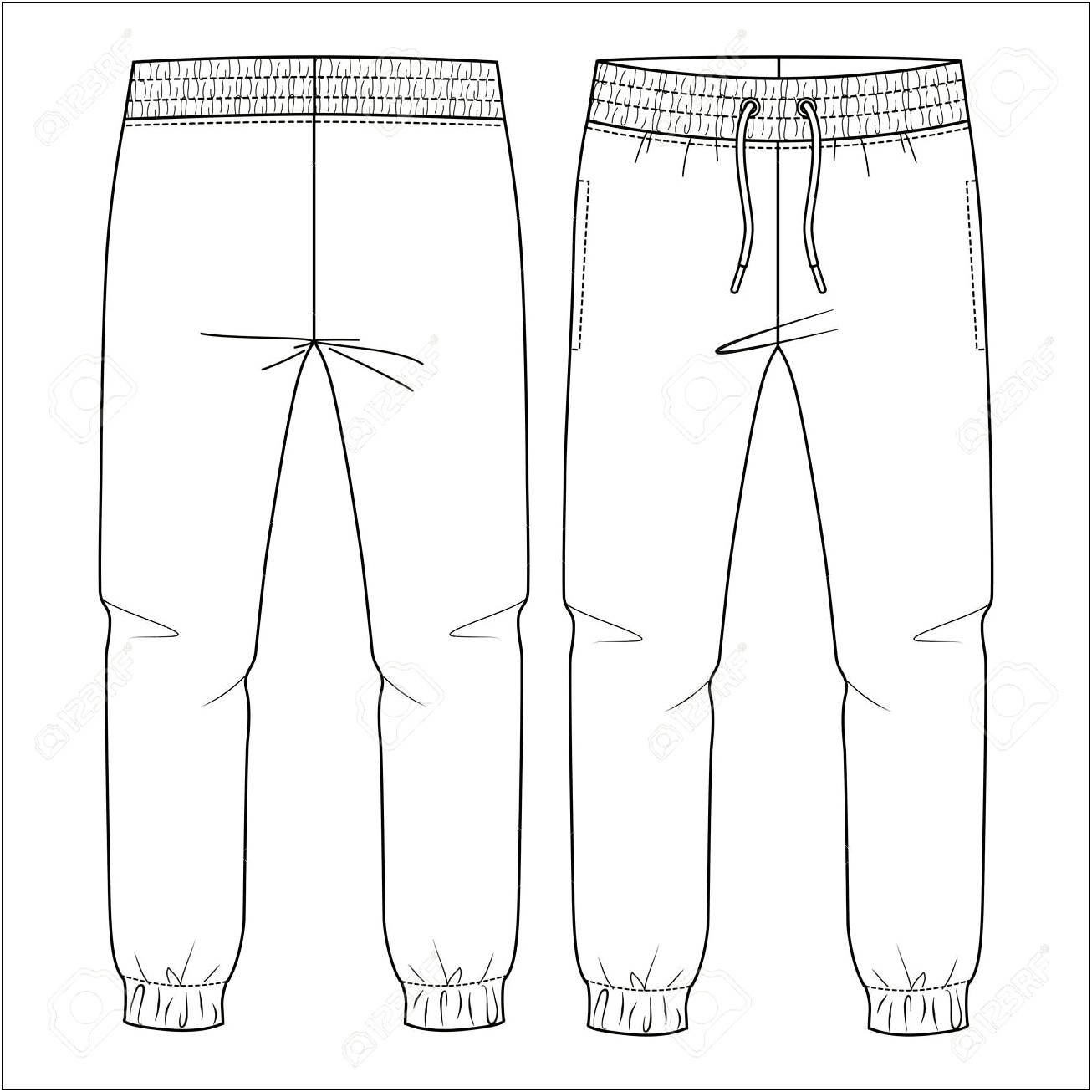 Mens Flat Fashion Sketch Templates Download