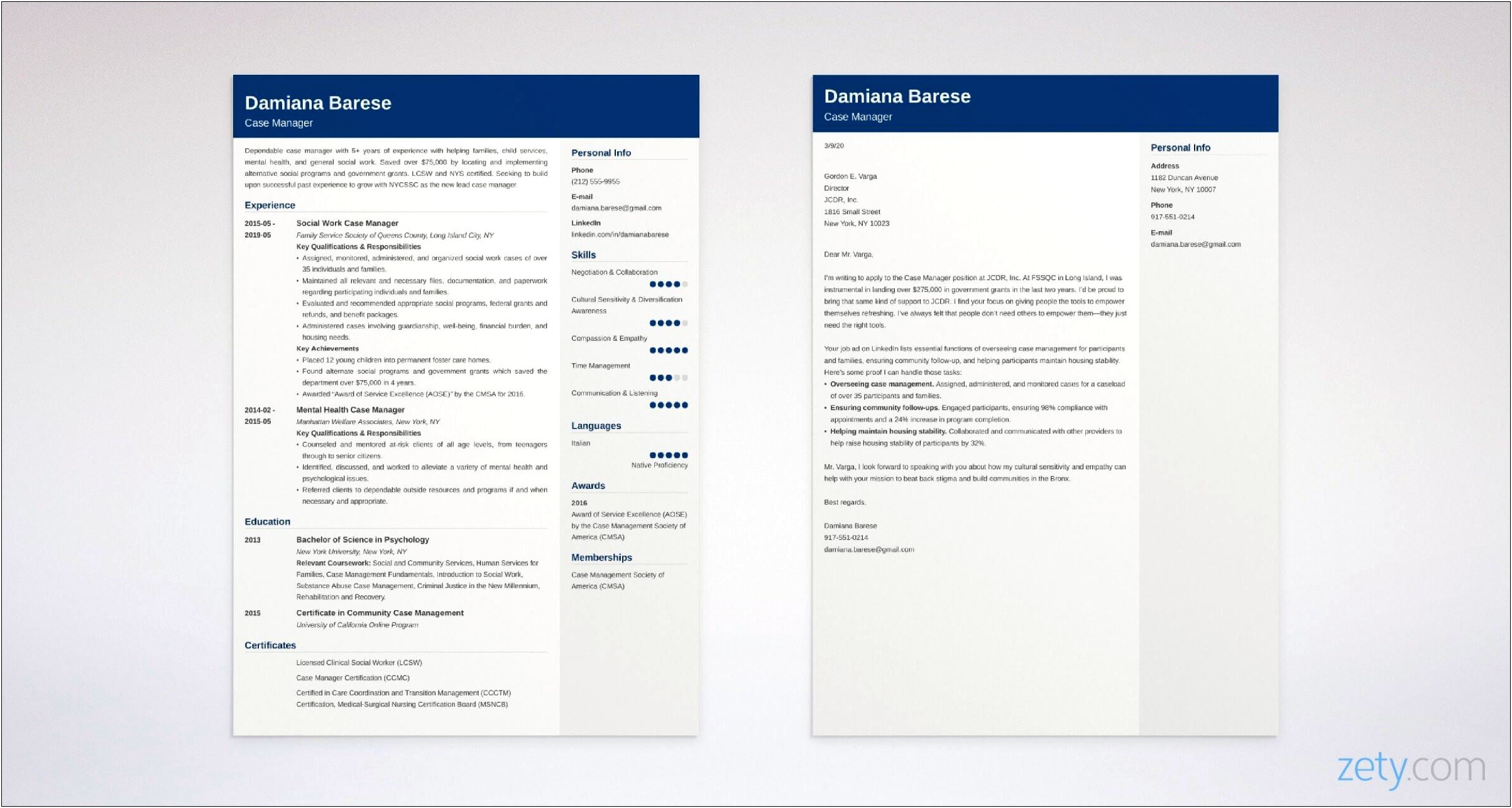 Mental Health Case Coordinator Letter Template