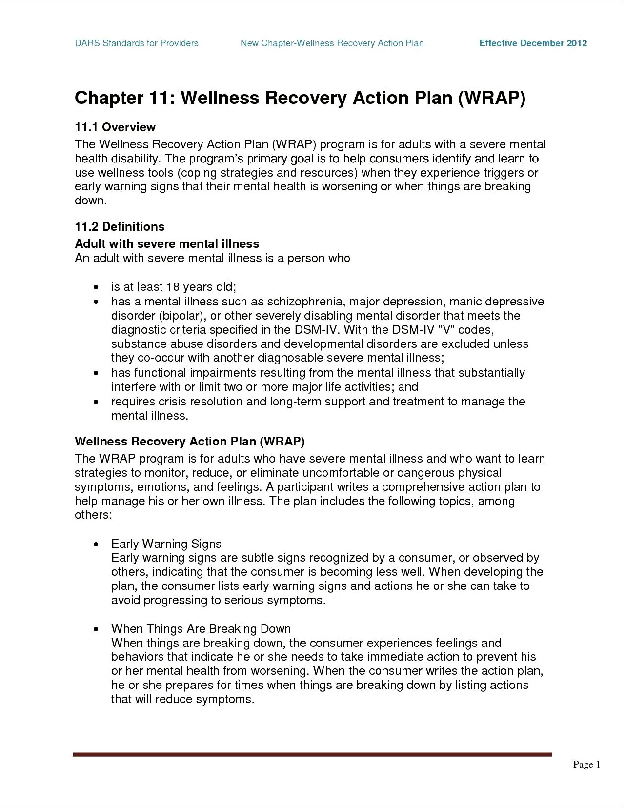 Mental Health Crisis Action Plan Template