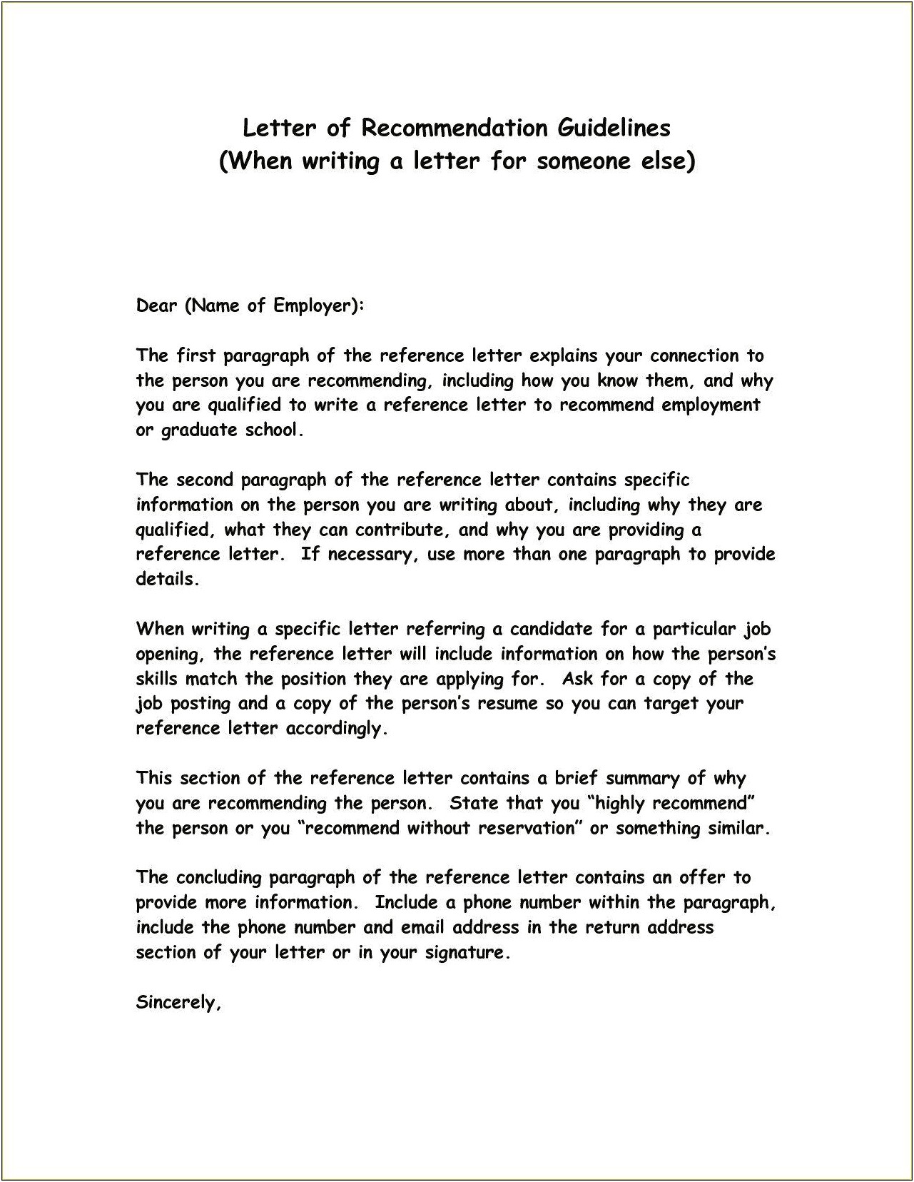 Mentor Reference Letter Template For Immigration