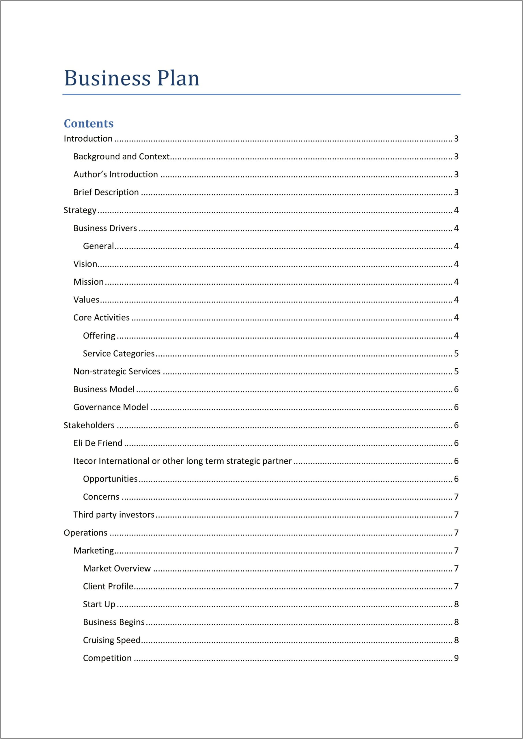 Merrill Lynch Financial Advisor Business Plan Template