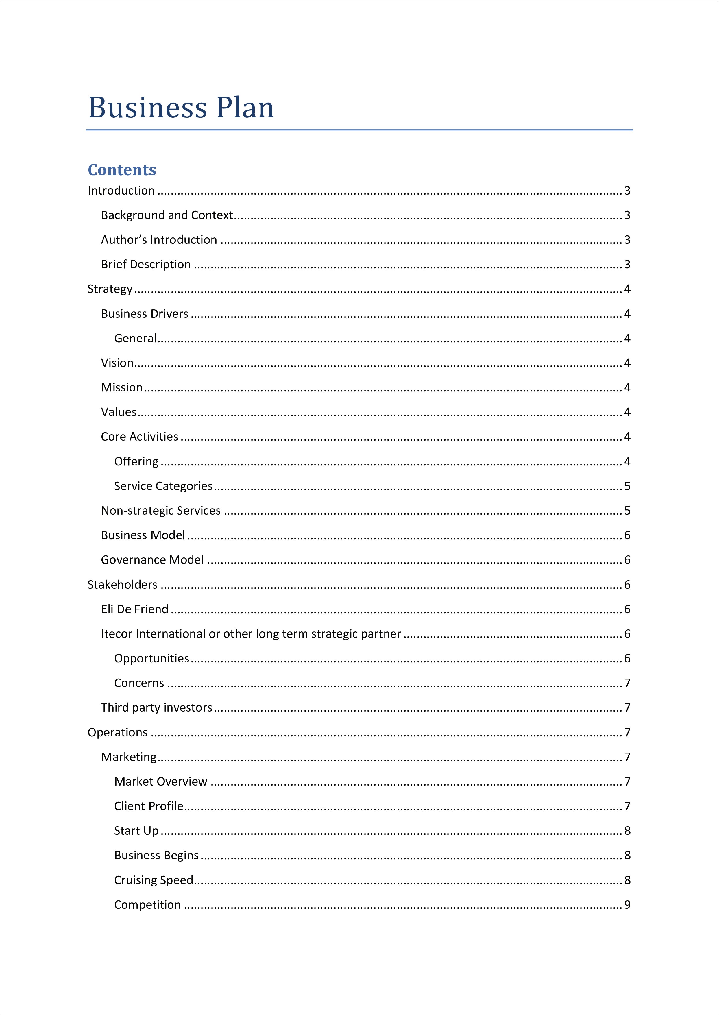 Merrill Lynch Financial Advisor Business Plan Template