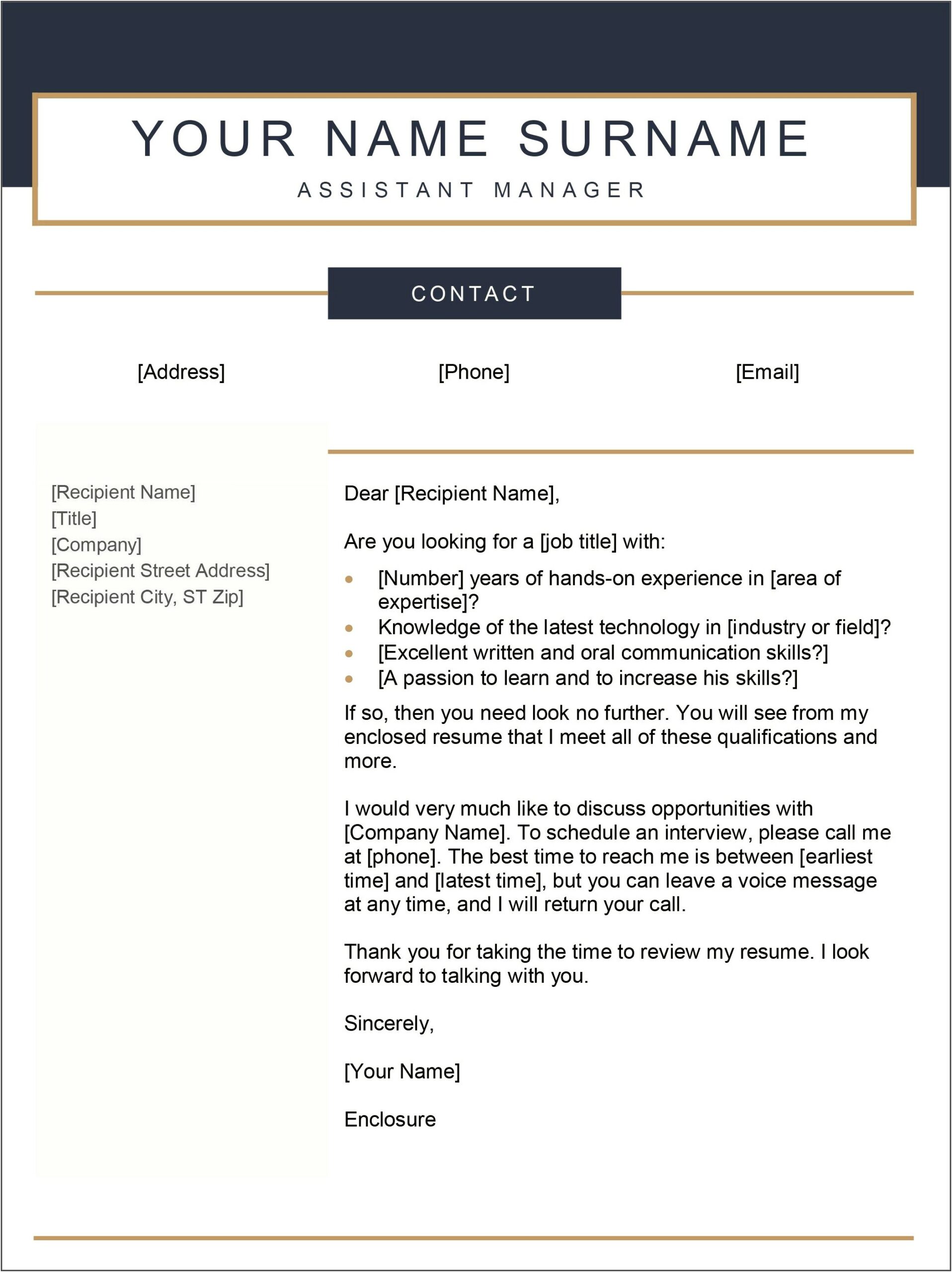 Microsoft Office For Mac Cover Letter Template