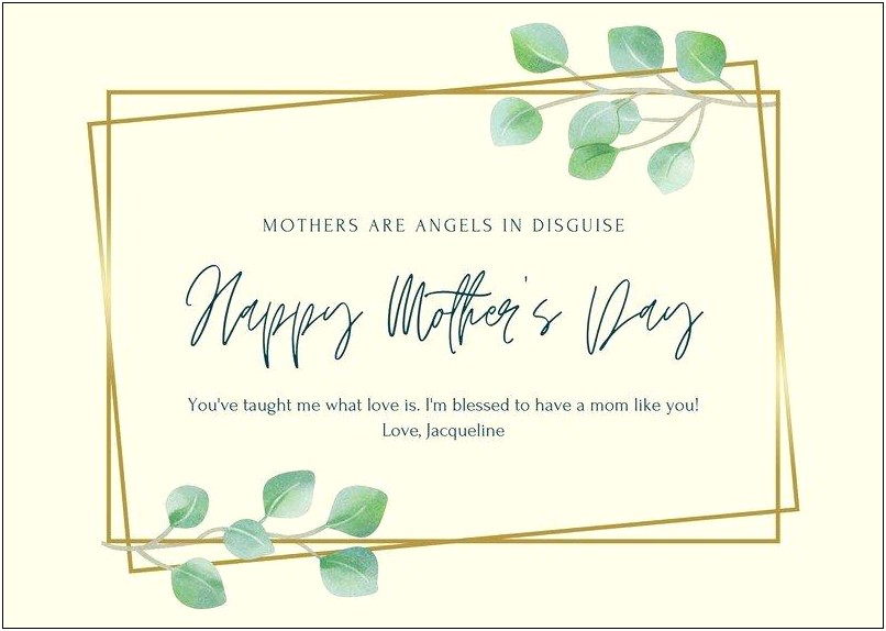 Microsoft Office Mother Day Card Template