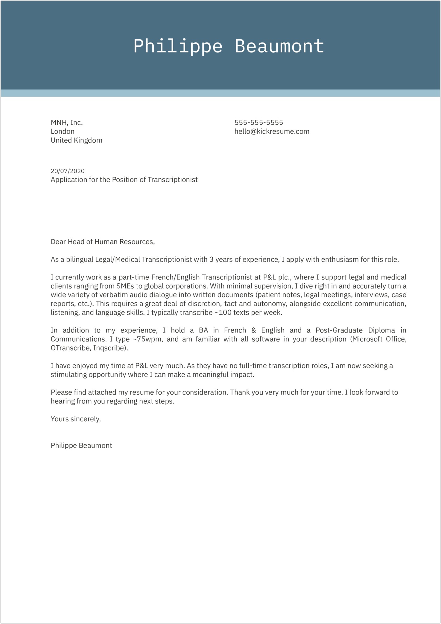 Microsoft Office Online Cover Letter Template