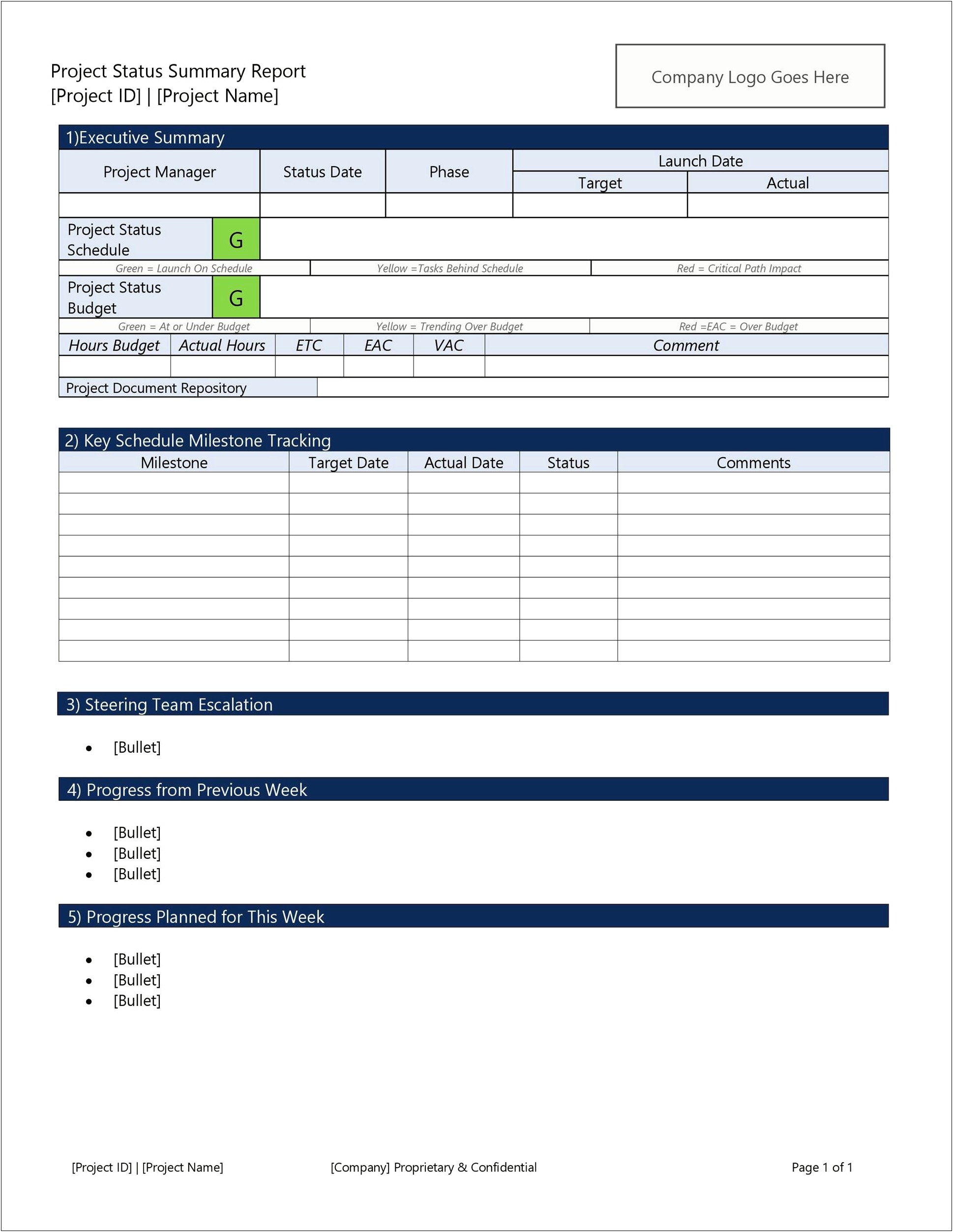 Microsoft Office Templates For Word Progress Report