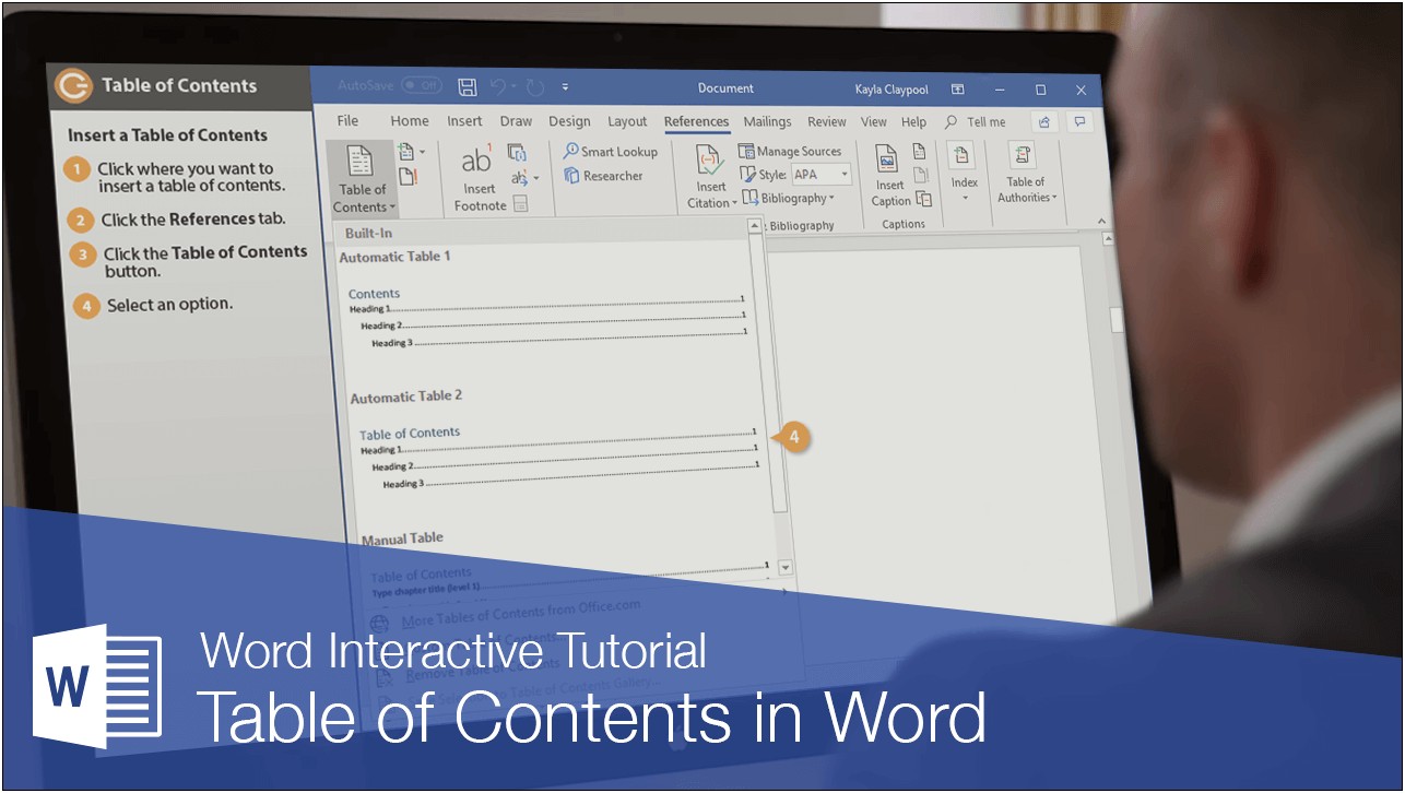 Microsoft Office Word Templates Table Of Contents