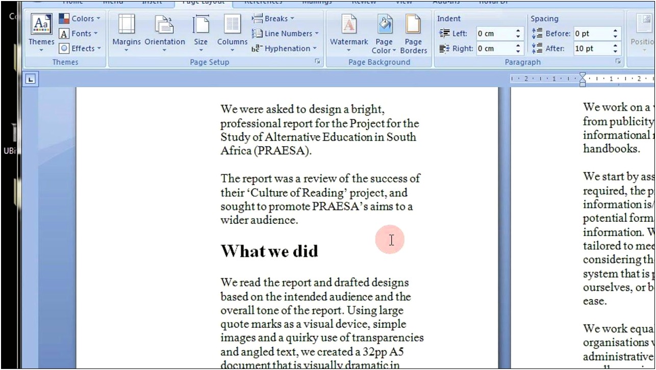 Microsoft Word 10 Page Booklet Template