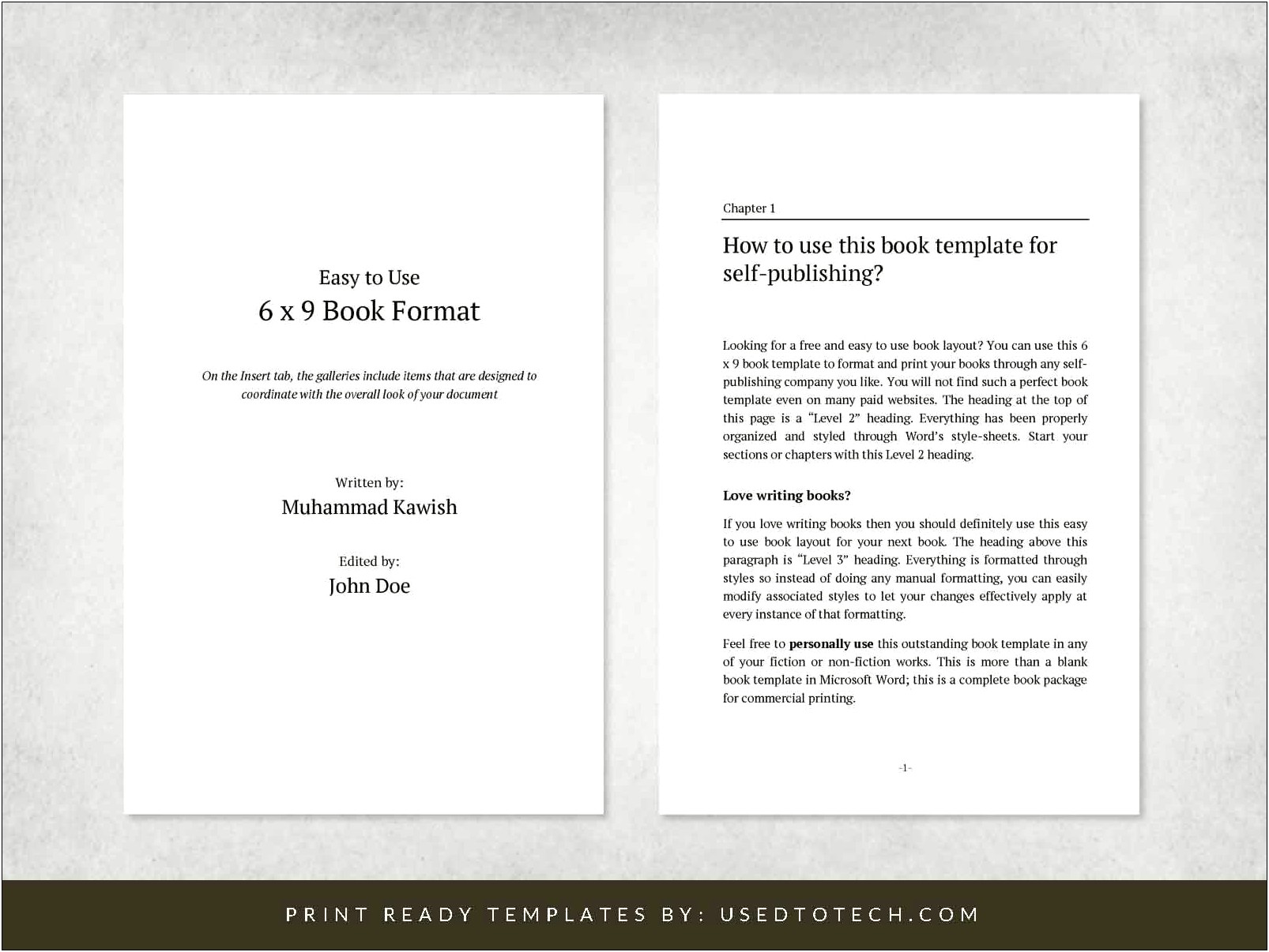Microsoft Word 2007 Book Cover Template