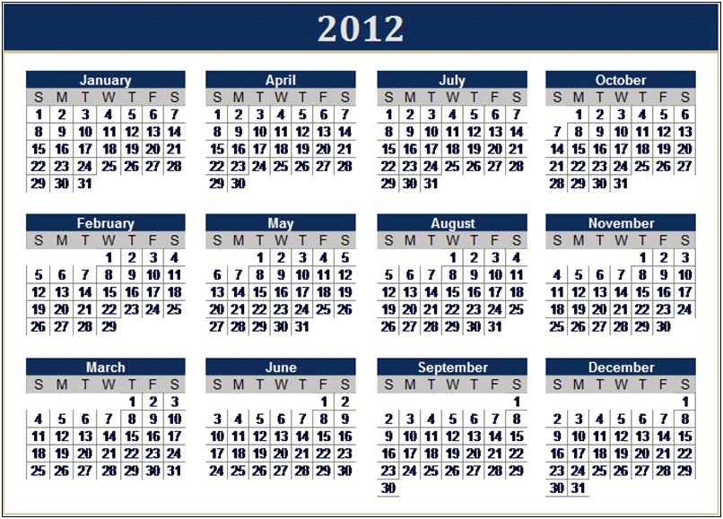 Microsoft Word 2010 Calendar Template 2015