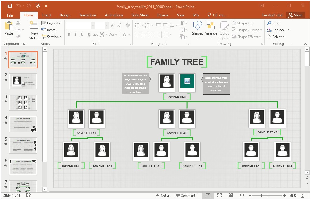 Microsoft Word 2010 Family Tree Template