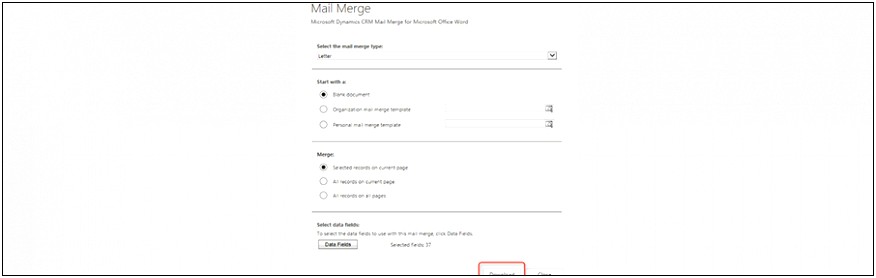 Microsoft Word 2013 Mail Merge Template