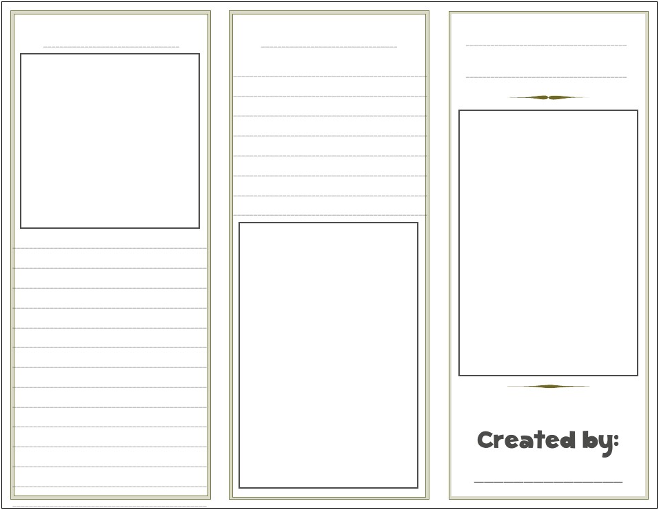 Microsoft Word Blank Tri Fold Brochure Template