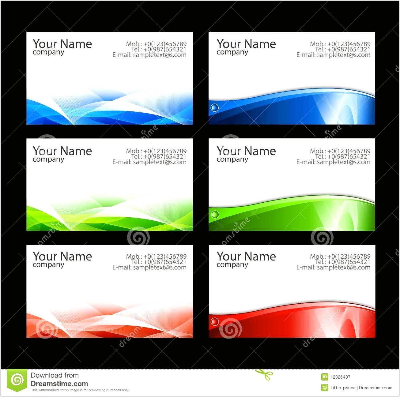 Microsoft Word Business Card Layout Template