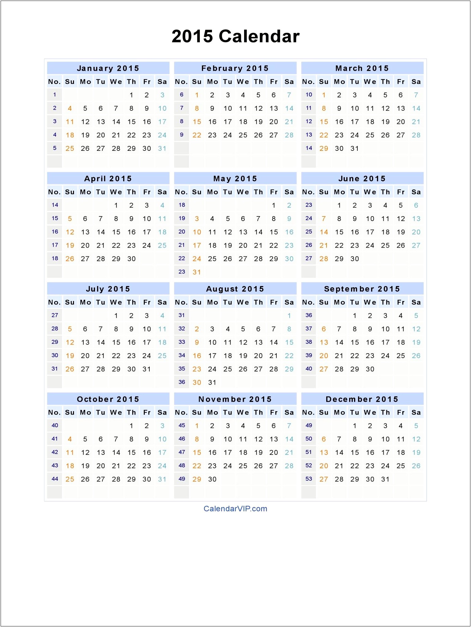 Microsoft Word Calendar Template 2017 Year
