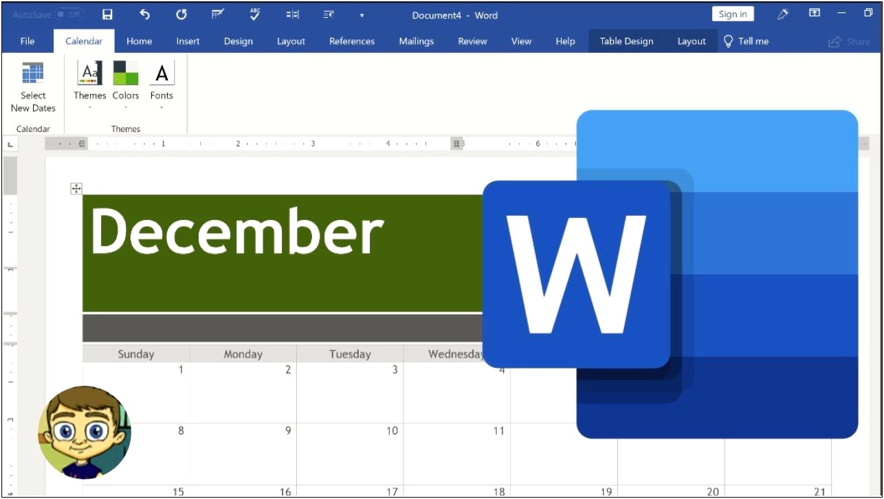 Microsoft Word Calendar Template With Holidays