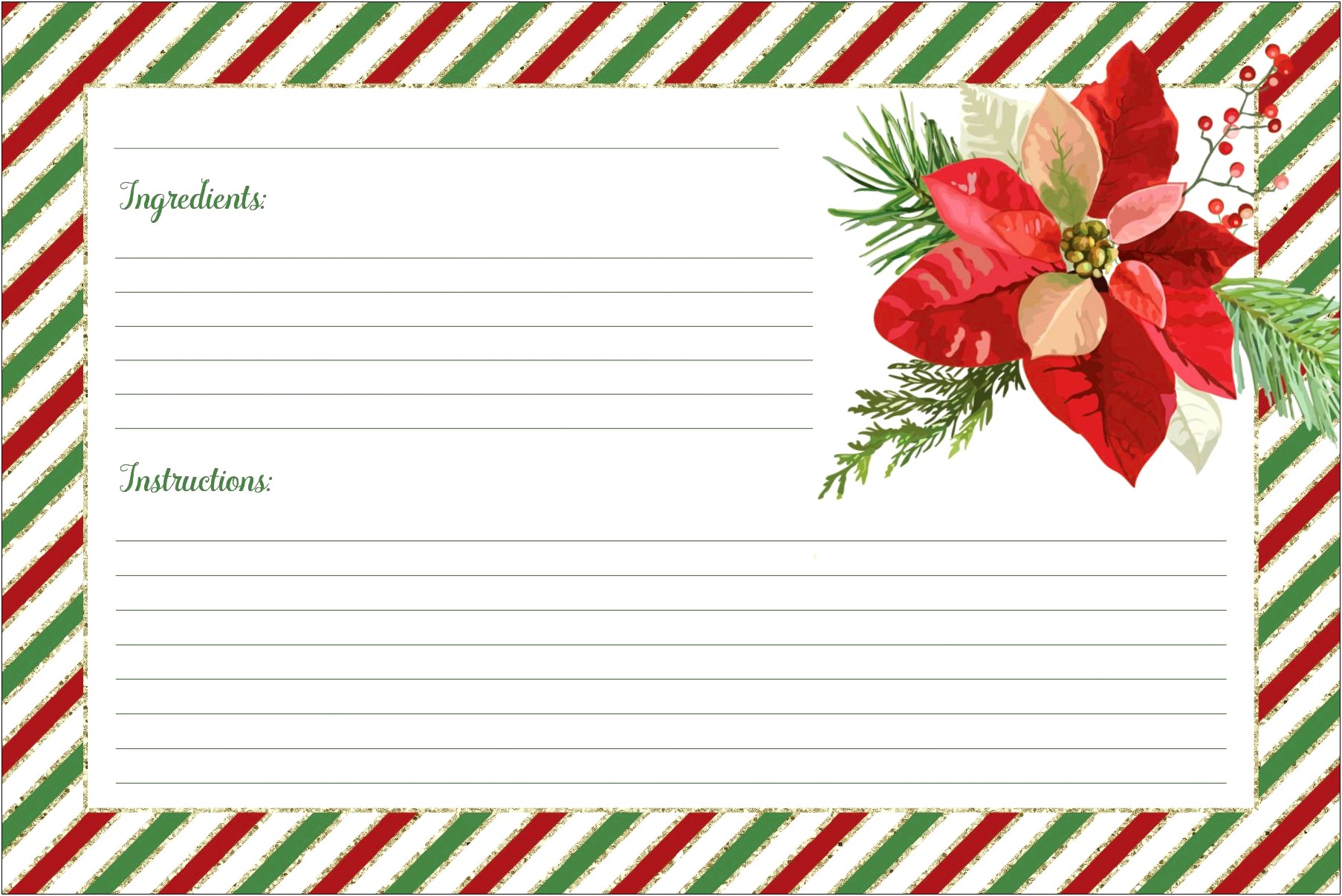 Microsoft Word Christmas Recipe Card Template