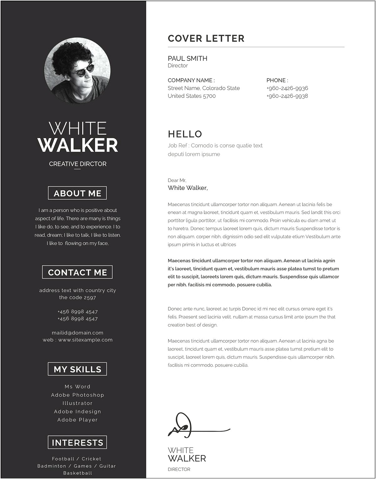 Microsoft Word Cover Letter Template Fre
