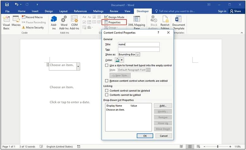 Microsoft Word Create A Template With Fillable Blanks