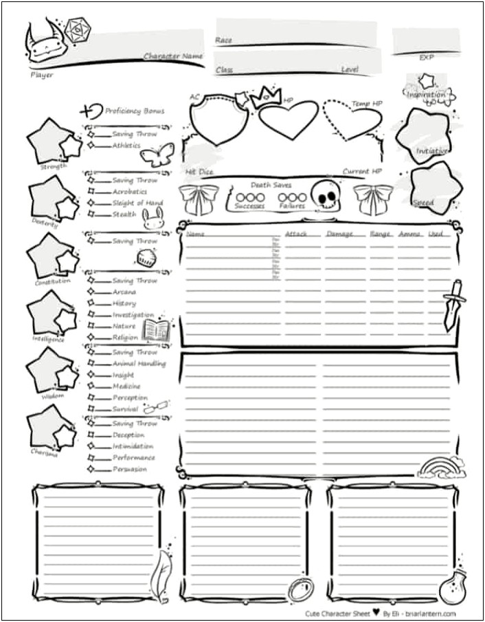 Microsoft Word Dand D Character Template