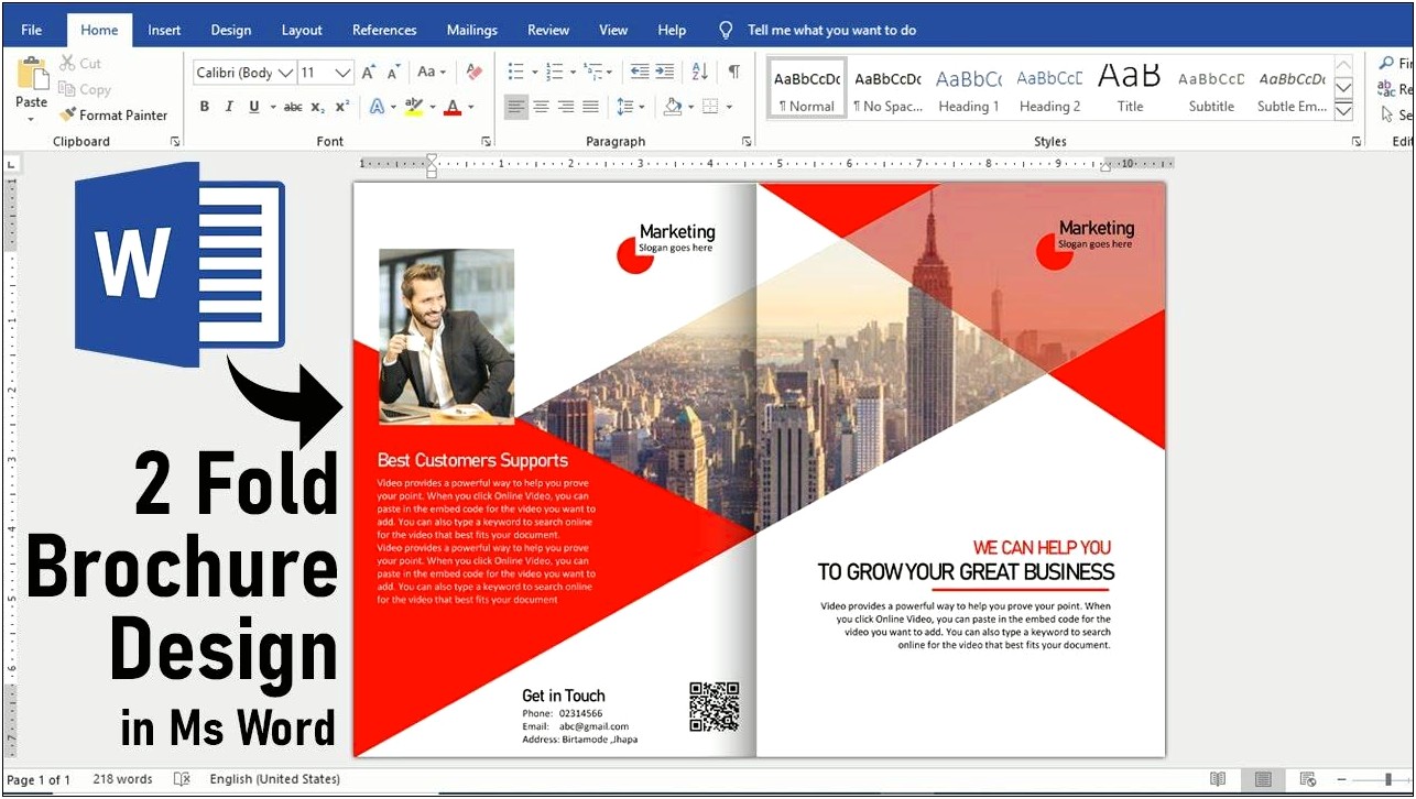 Microsoft Word Foldable Booklet Template Page Order