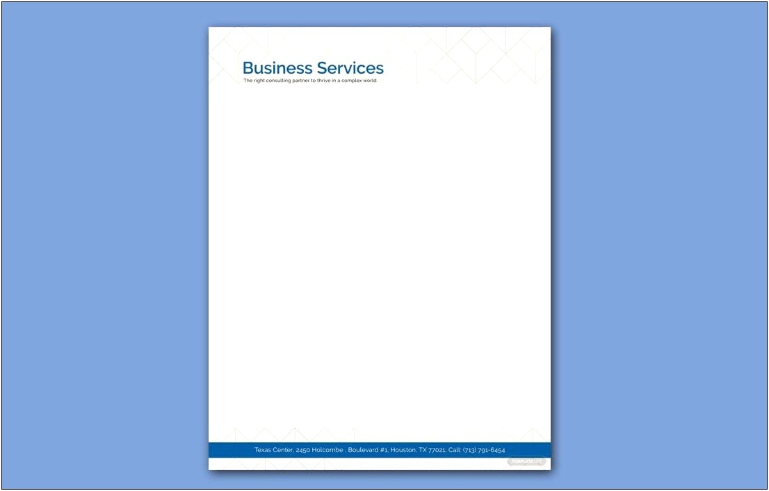 Microsoft Word Format Template To Fit Letterhead