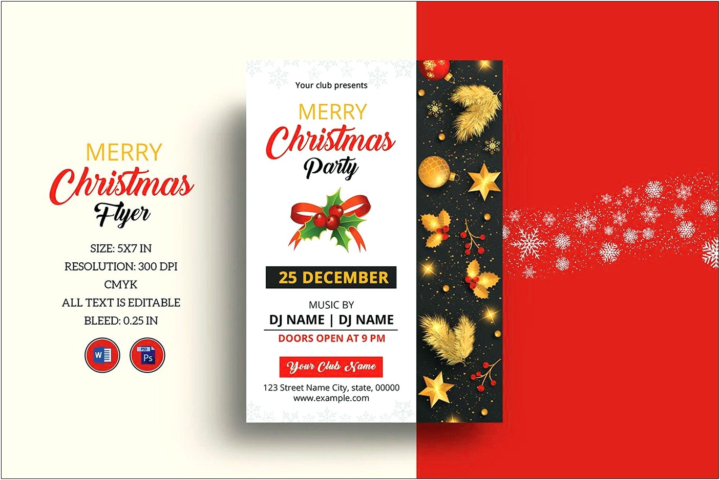 Microsoft Word Holiday Party Flyer Template