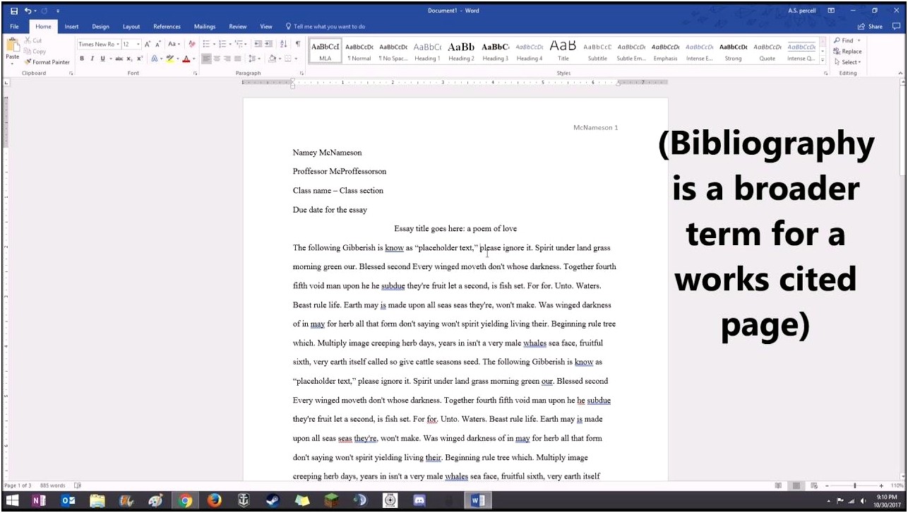 Microsoft Word Mla Research Paper Template