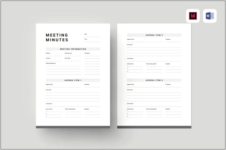 Microsoft Word Sales Meeting Agenda Template