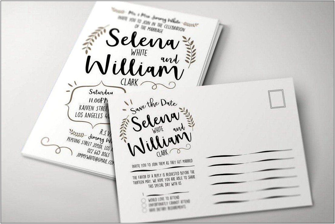 Microsoft Word Save The Date Postcard Template