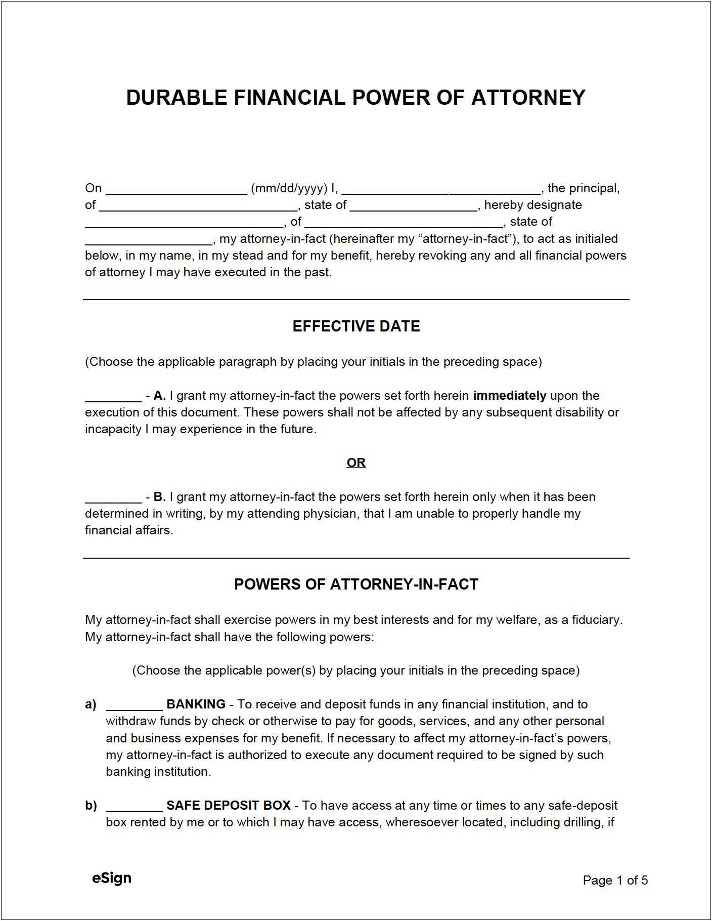 Microsoft Word Simple Power Of Attorney Template