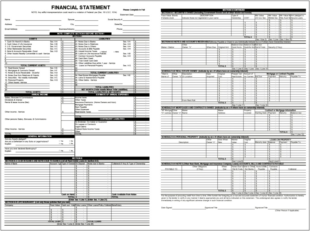 Microsoft Word Statement Of Account Template