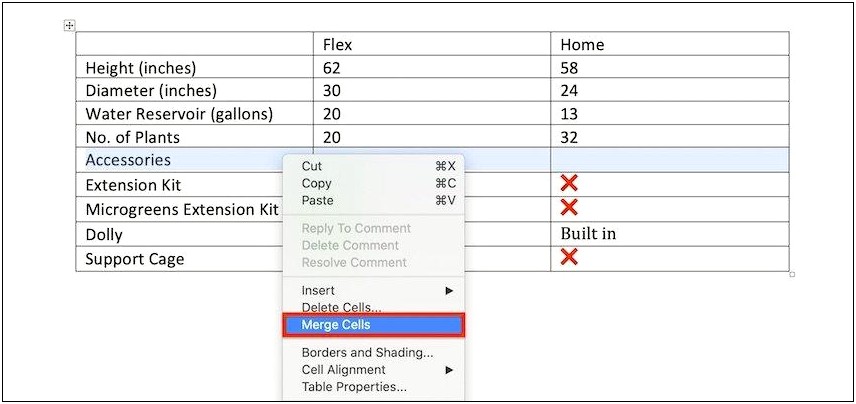 Microsoft Word Table Paste New Row Below Template