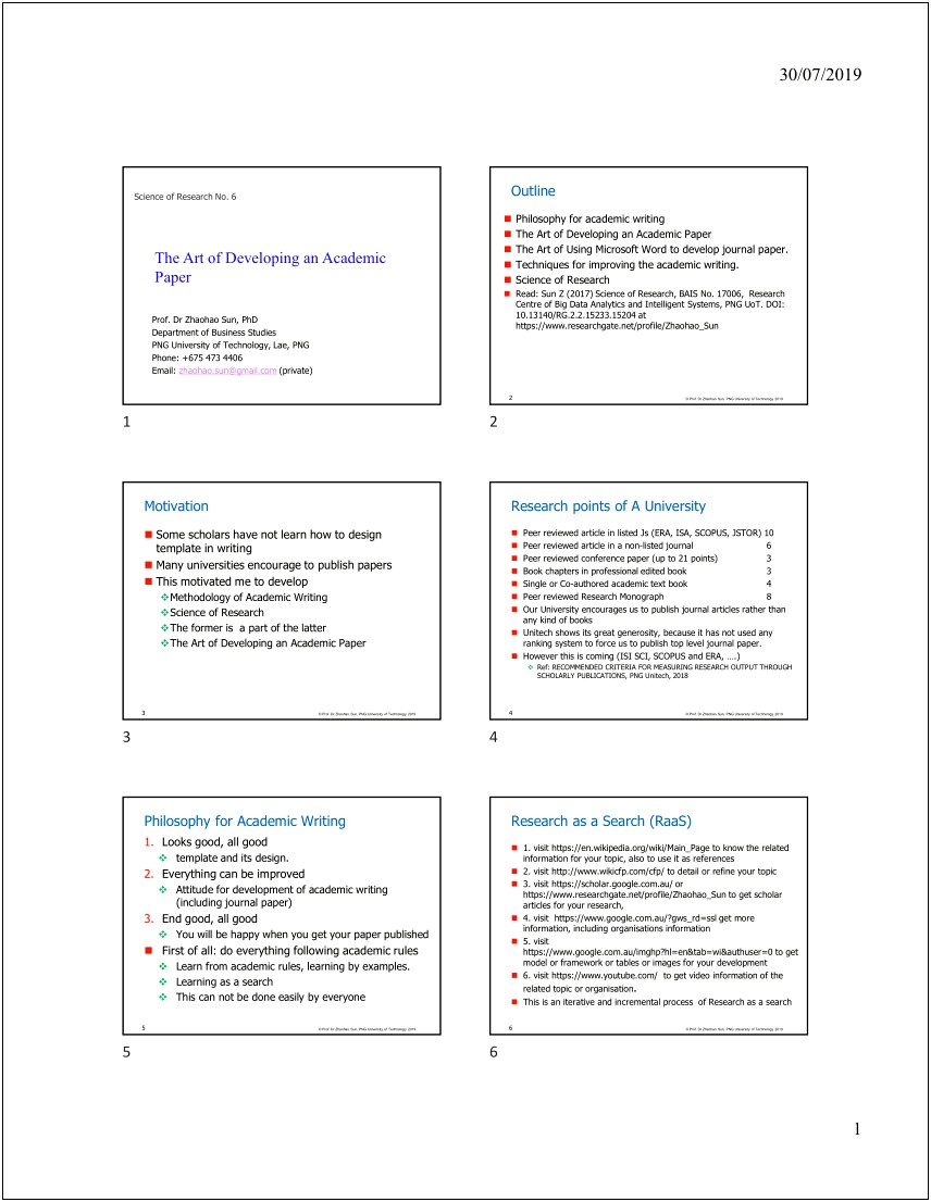Microsoft Word Technical Paper Outline Template