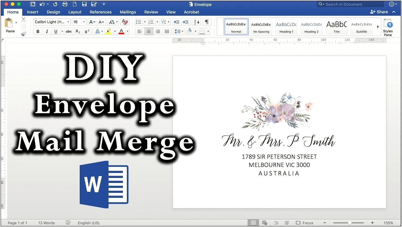 Microsoft Word Template For A7 Envelope