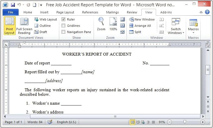 Microsoft Word Template For Adding Multiple Pictures