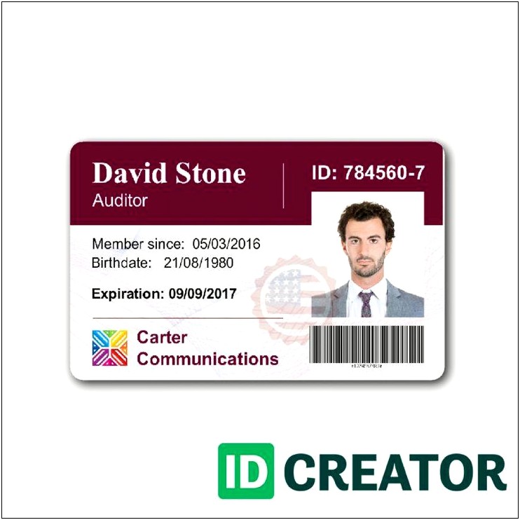 Microsoft Word Template For Employee Id Card