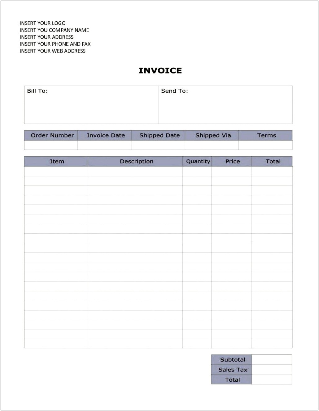 Microsoft Word Template For Sale Prices