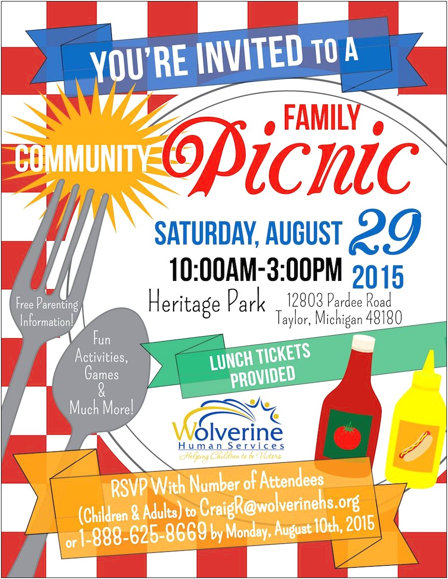 Microsoft Word Template Free Picnic Flyer